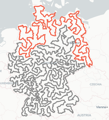 De route van Joyce huebner